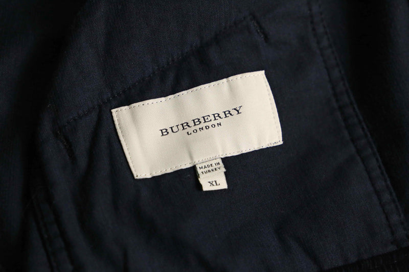 “Burberry” black corduroy tracker jacket