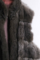 1970-80 real fur long vest coat
