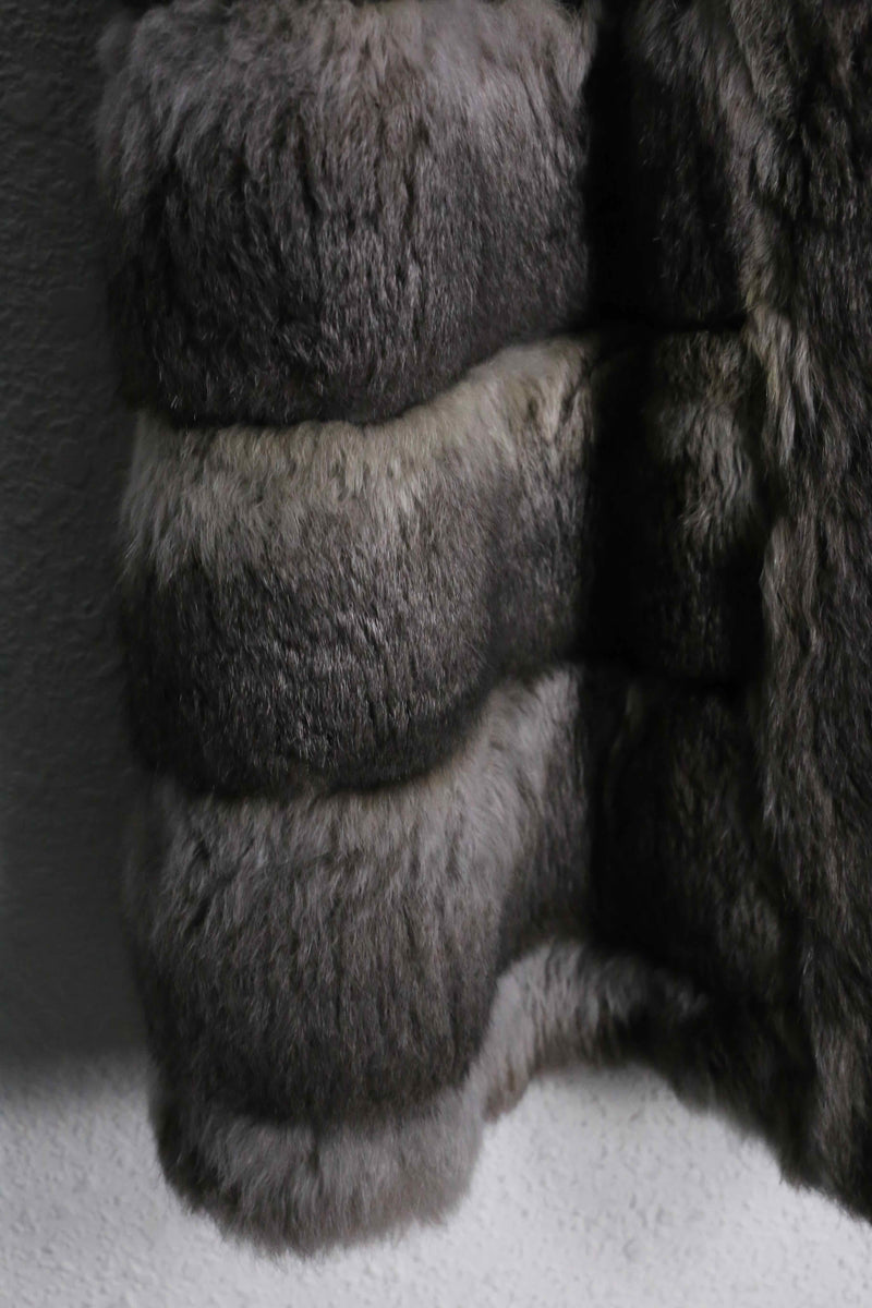 1970-80 real fur long vest coat