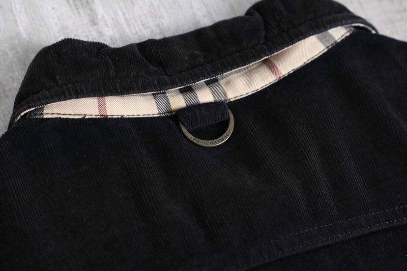 “Burberry” black corduroy tracker jacket