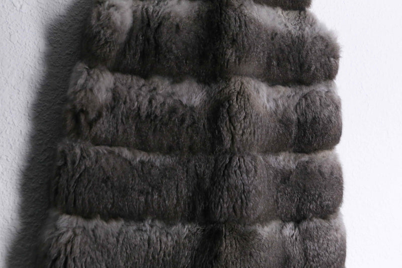 1970-80 real fur long vest coat