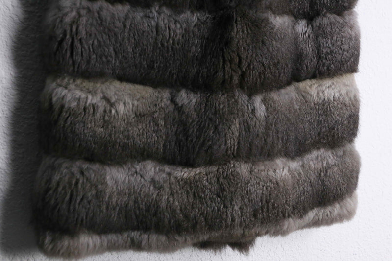 1970-80 real fur long vest coat