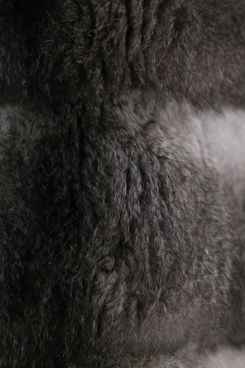 1970-80 real fur long vest coat