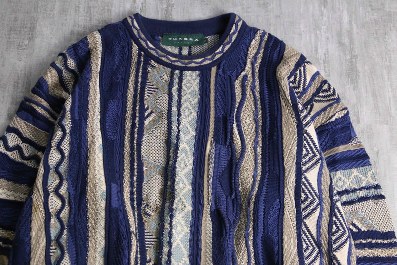 "TUNDRA" Deep Lake cotton 3D knit