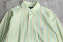 “Ralph Lauren” pale green stripe shirt