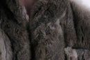 1970-80 real fur long vest coat
