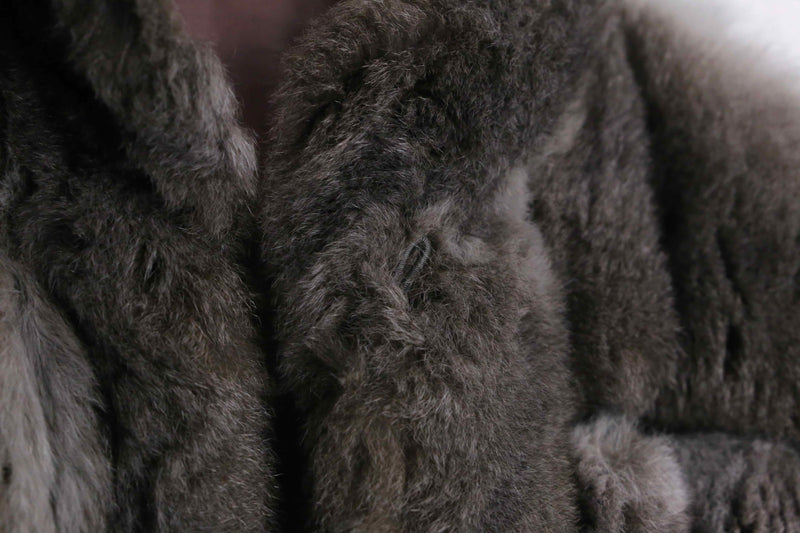 1970-80 real fur long vest coat