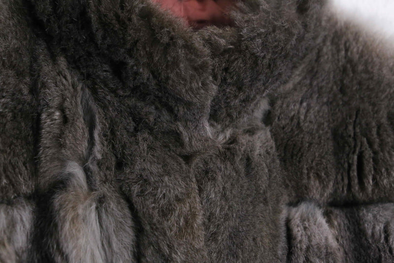 1970-80 real fur long vest coat