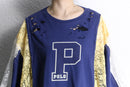 "Re:make" lace&ribbon patchwork damage Tee