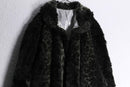 vintage leopard long fur gown coat