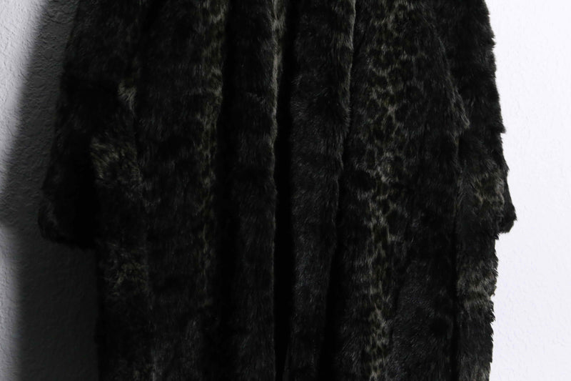 vintage leopard long fur gown coat