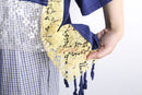 "Re:make" lace&ribbon patchwork damage Tee