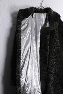 vintage leopard long fur gown coat