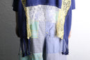 "Re:make" lace&ribbon patchwork damage Tee