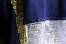 "Re:make" lace&ribbon patchwork damage Tee