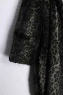 vintage leopard long fur gown coat