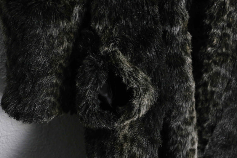 vintage leopard long fur gown coat