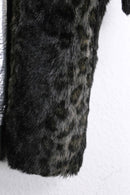 vintage leopard long fur gown coat