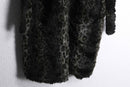 vintage leopard long fur gown coat