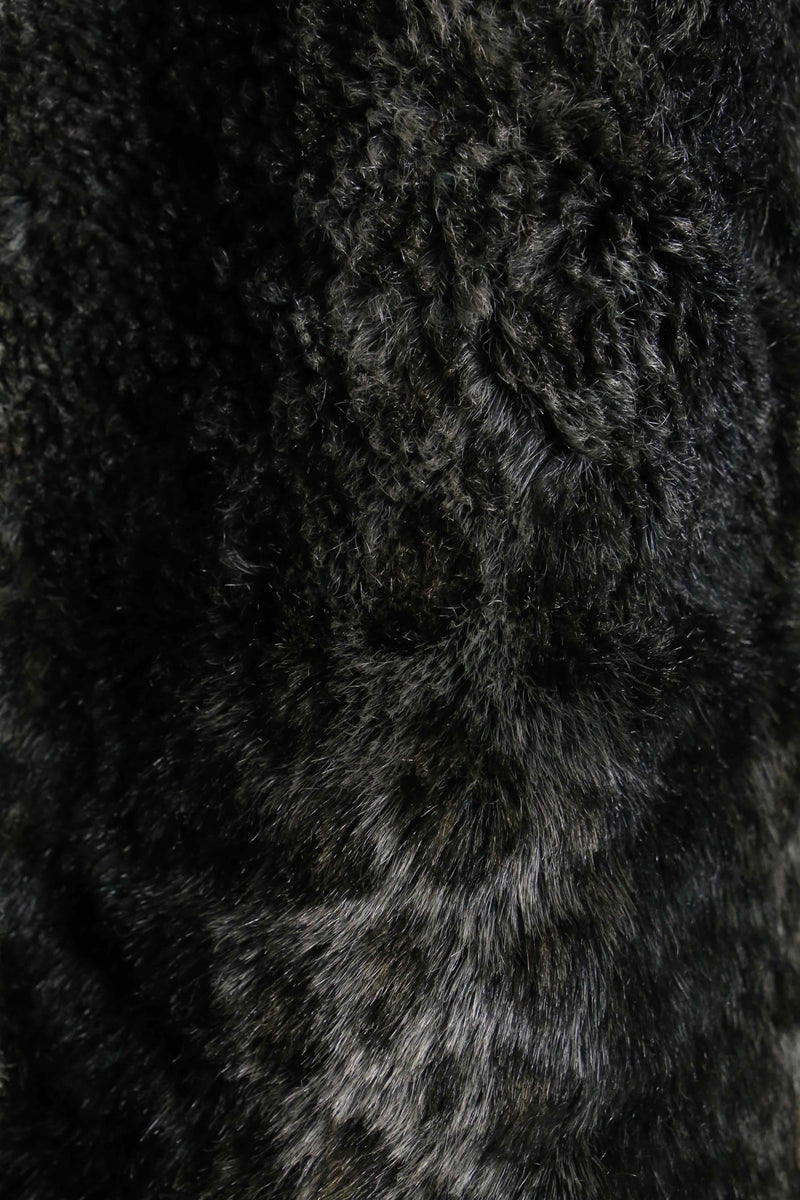 vintage leopard long fur gown coat