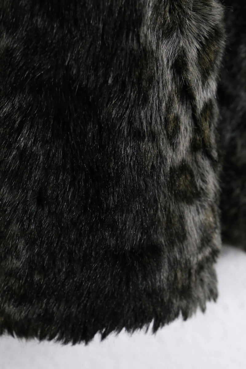 vintage leopard long fur gown coat