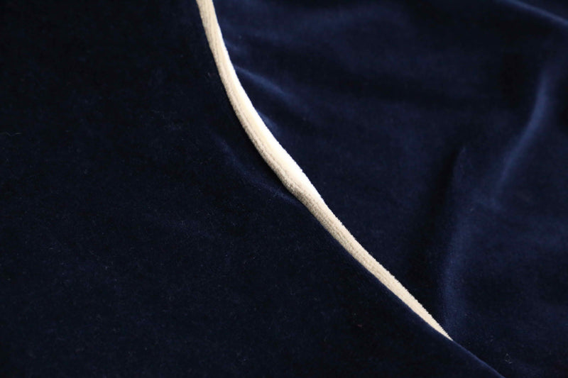 ”Sean John” navy color logo emb velours track jacket