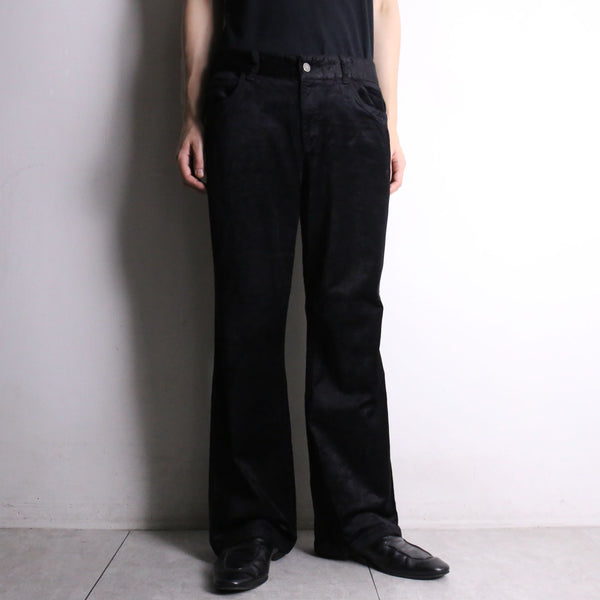 black velvet flare pants