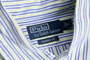 “Polo by Ralph Lauren” blue × green stripe  shirt