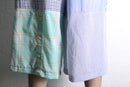 "Re:make" stripe shirt patchwork shorts