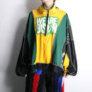"Re:make" half zip dolman track pullover