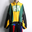 "Re:make" half zip dolman track pullover