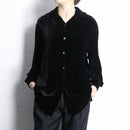 black color velour shirt