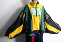"Re:make" half zip dolman track pullover