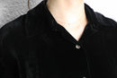 black color velour shirt