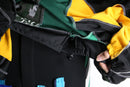 "Re:make" half zip dolman track pullover