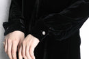 black color velour shirt