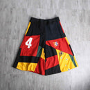 "Re:make" sweat×track three-quarter 袴 shorts