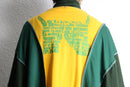 "Re:make" half zip dolman track pullover