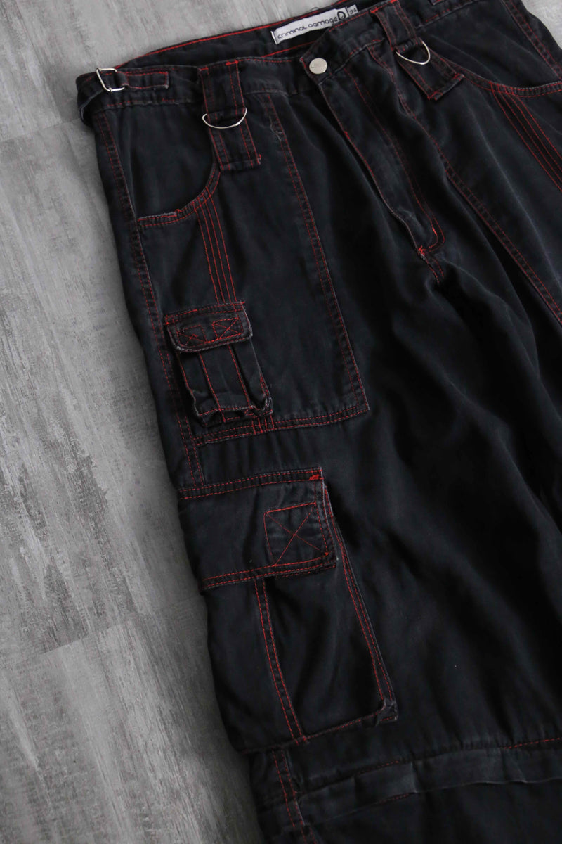 1990-00s mulch gimmick wide convertible pants