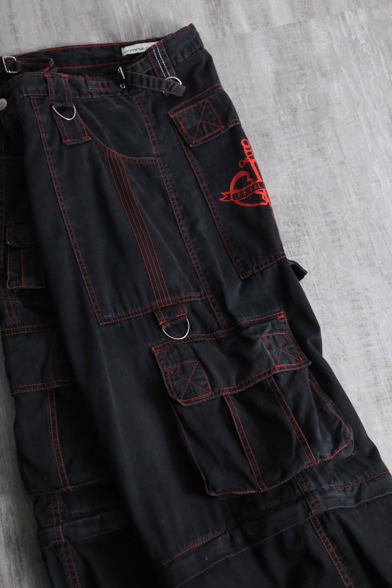 1990-00s mulch gimmick wide convertible pants