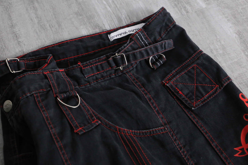 1990-00s mulch gimmick wide convertible pants
