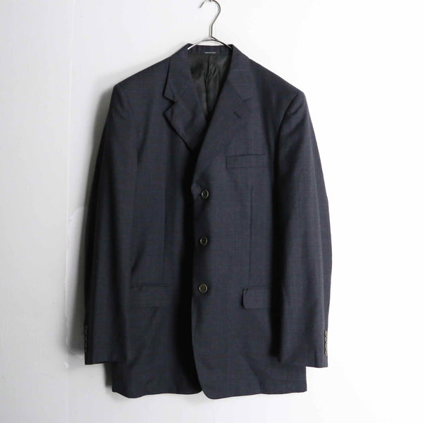 "Pierre Cardin" chacoal gray check wool tailored jacket