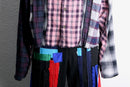 "Re:make" patchwork check shirt hoodie