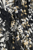botanical sheer frill wrinkle shirt