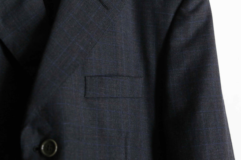 "Pierre Cardin" chacoal gray check wool tailored jacket