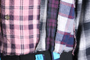 "Re:make" patchwork check shirt hoodie