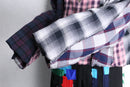 "Re:make" patchwork check shirt hoodie