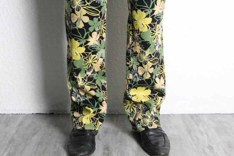botanical pattern full length pants