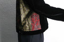 “CHICO'S” oriental panel velour tracker jacket