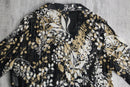 botanical sheer frill wrinkle shirt